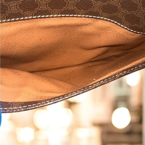 Celine Macadam Brown Leather Shoulder Bag - Picture 7 of 15